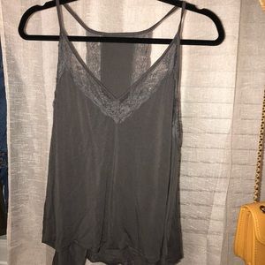 Grey American Eagle lace tank top